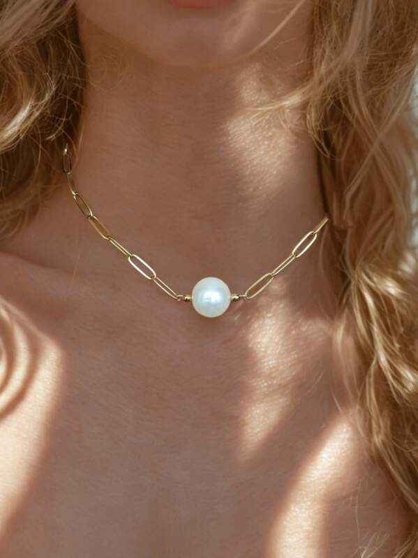 Modelový chocker ÉLODIE s raritní perlou - magnet