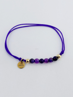 Shamballa náramek PUPI purpurový achát